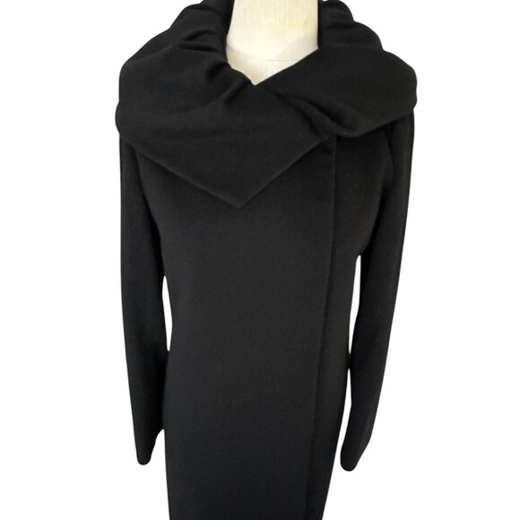 Cinzia Rocca Ing Loro Piana Italy Superfine Wool Coat Lined Black Size 6 - Picture 8 of 16